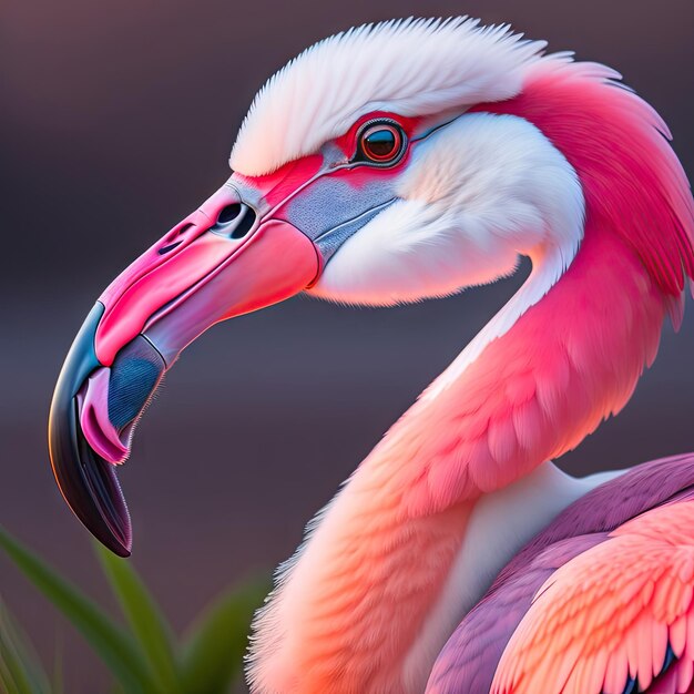 Nahaufnahme der Flamingo-Tierwelt