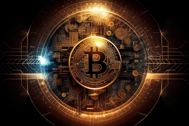 Nahaufnahme der generativen Bitcoin-KI