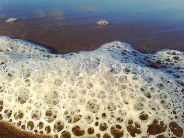 Foto nahaufnahme der küste am strand