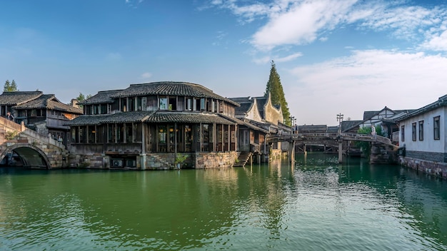 Nahaufnahme der Landschaft von Wuzhen China