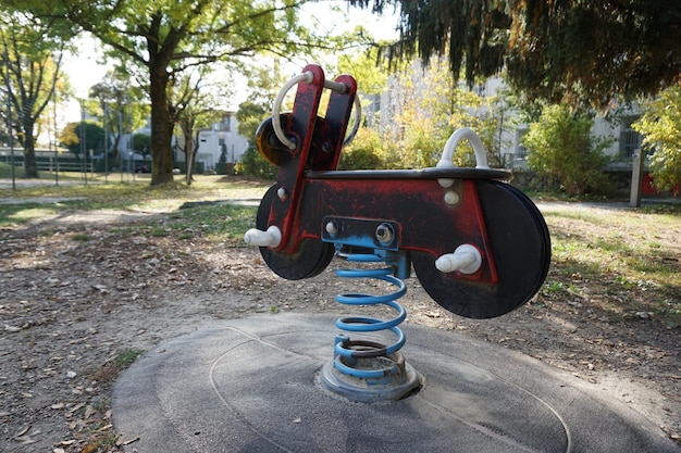 Foto nahaufnahme der maschine im park