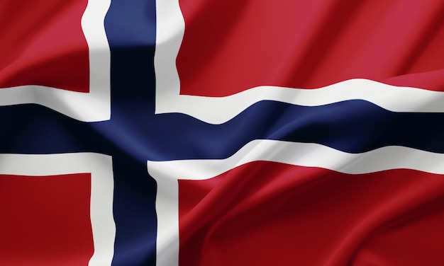 Foto nahaufnahme der norwegischen flagge