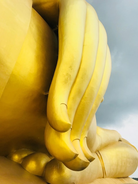 Foto nahaufnahme der statue der gelben rose