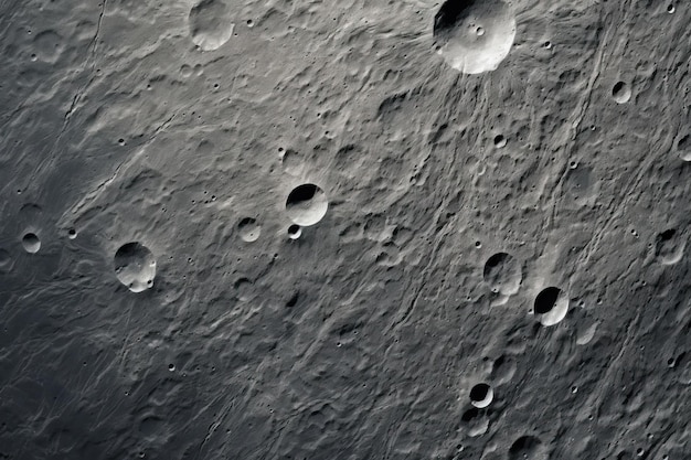 Nahaufnahme der strukturierten Oberfläche des Mondes mit Kratern und Bergen. Oberflächenstruktur oder Hintergrund