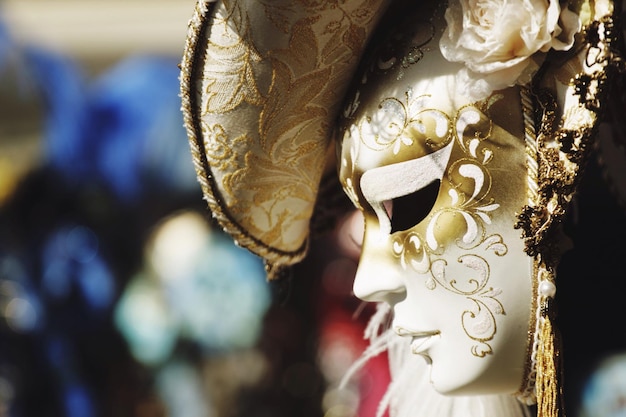 Nahaufnahme der venezianischen Maske