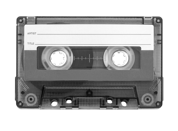 Foto nahaufnahme der weinlese-audiobandkassette isoliert