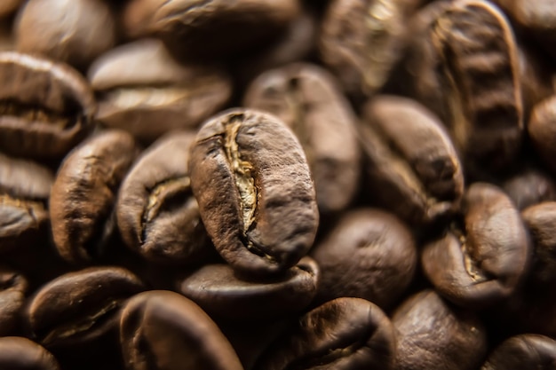 Nahaufnahme des braunen Kaffeehintergrundes