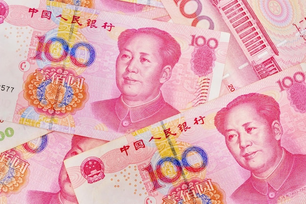 Nahaufnahme des chinesischen Geldes als Hintergrund