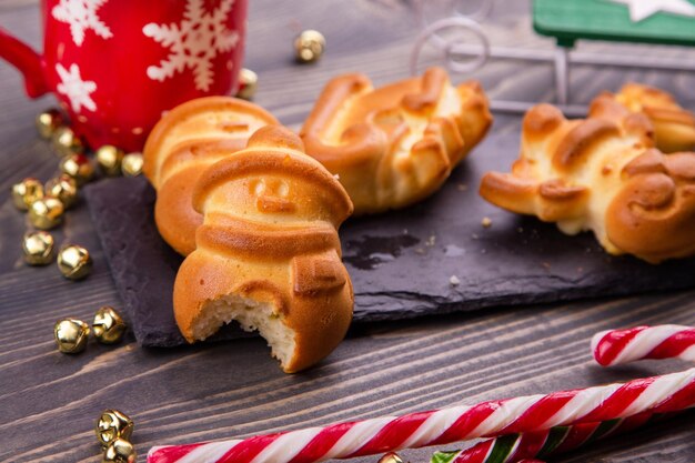 Foto nahaufnahme des desserts auf dem tisch