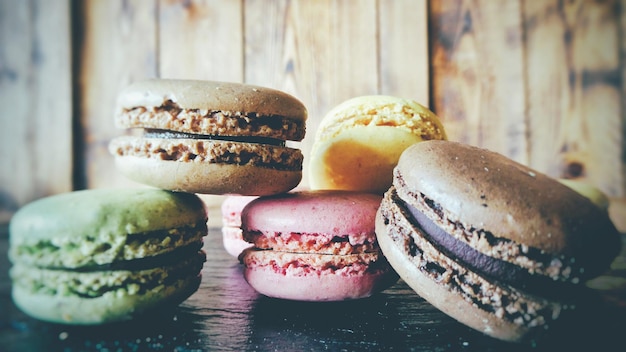 Nahaufnahme des Desserts auf dem Tisch