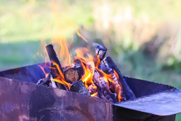 Foto nahaufnahme des feuers