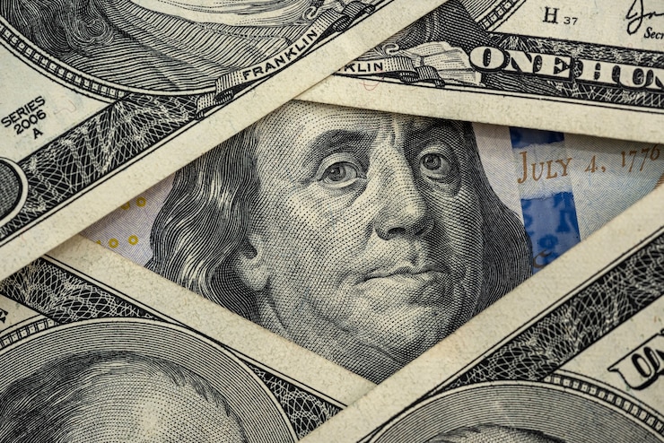 Foto nahaufnahme des finanzkonzepts der 100-dollar-rechnung