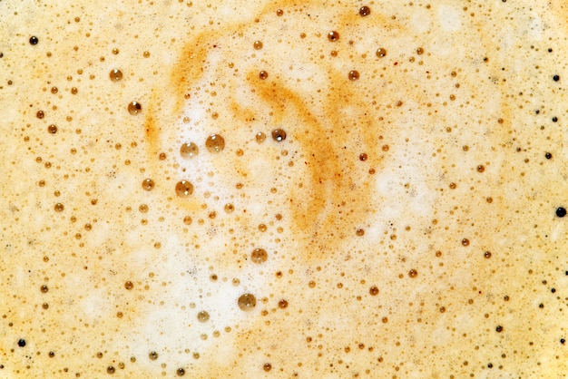 Nahaufnahme des Kaffeeschaums als Hintergrund