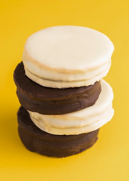 Foto nahaufnahme des köstlichen alfajores-konzepts