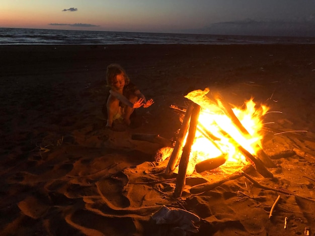 Nahaufnahme des Lagerfeuers