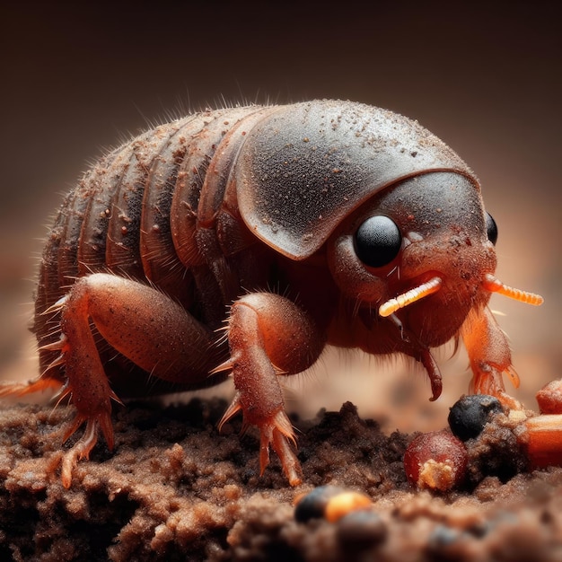 Nahaufnahme des Makrohintergrunds von Insekten