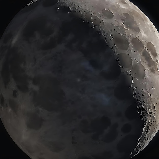 Nahaufnahme des Mondes auf schwarzem Hintergrund, ideal für Artikel über den Weltraum