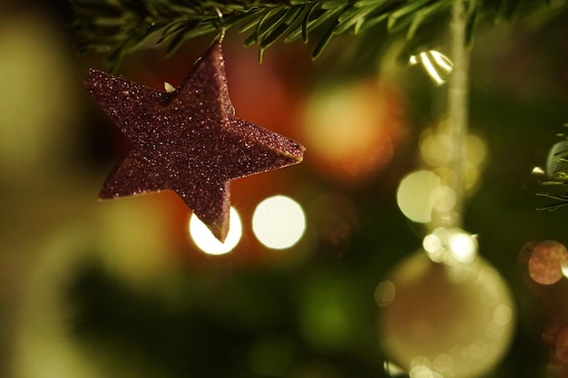 Nahaufnahme des Weihnachtsbaums