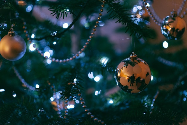 Nahaufnahme des Weihnachtsbaums