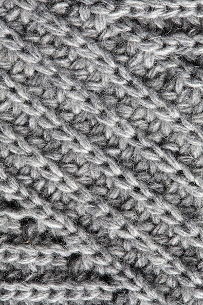 Nahaufnahme Detail der gestrickten Wolle