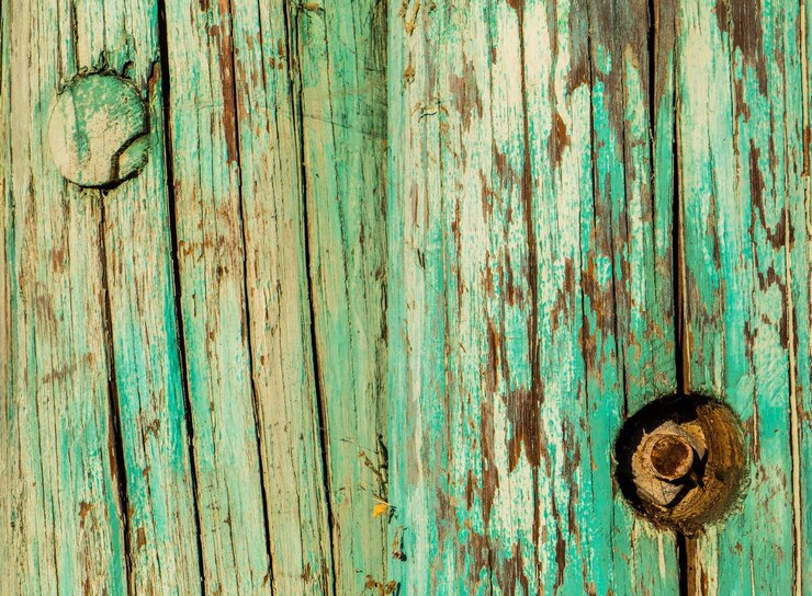 Foto nahaufnahme einer alten holztür