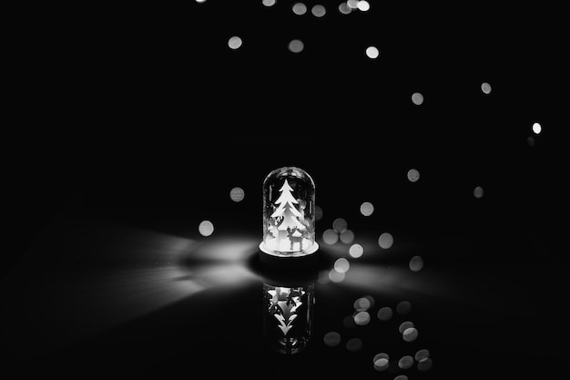 Foto nahaufnahme einer beleuchteten weihnachtsdekoration