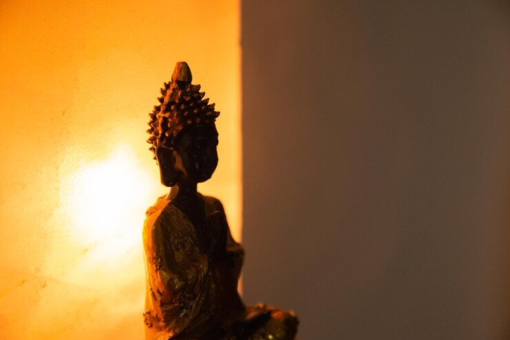 Foto nahaufnahme einer buddhistischen statue