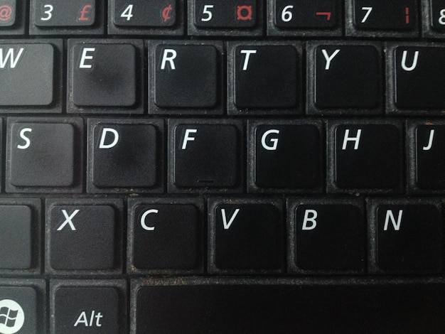 Foto nahaufnahme einer computer-tastatur