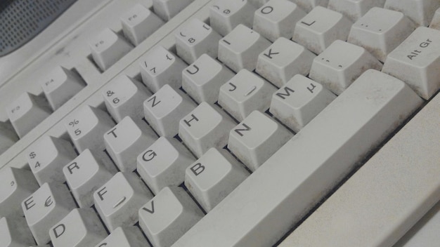 Foto nahaufnahme einer computer-tastatur