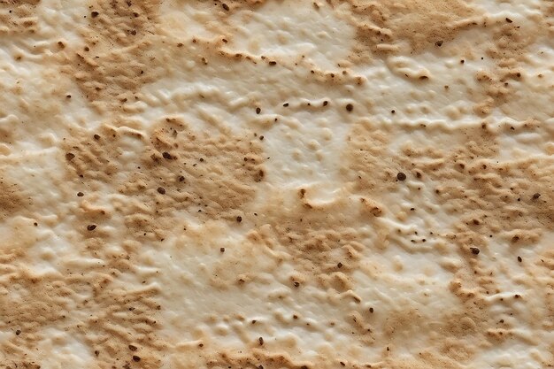 Nahaufnahme einer einzigen Matzah-Textur und einzigartiger Markierungen Generative KI