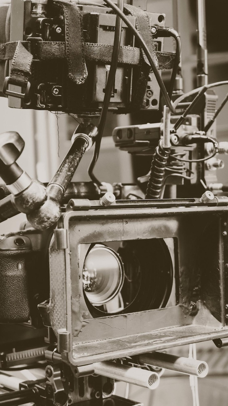 Foto nahaufnahme einer filmkamera