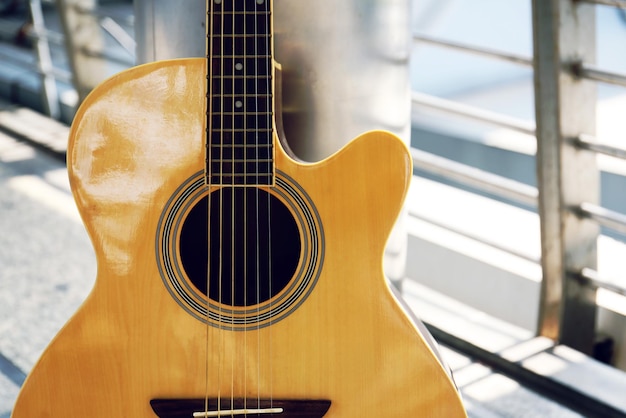 Foto nahaufnahme einer gitarre