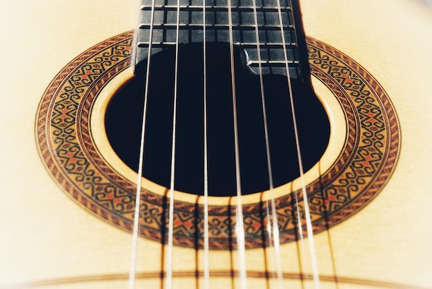 Nahaufnahme einer Gitarre