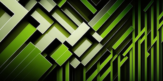 Nahaufnahme einer grünen und schwarzen Tapete mit generativer KI auf weißem Hintergrund