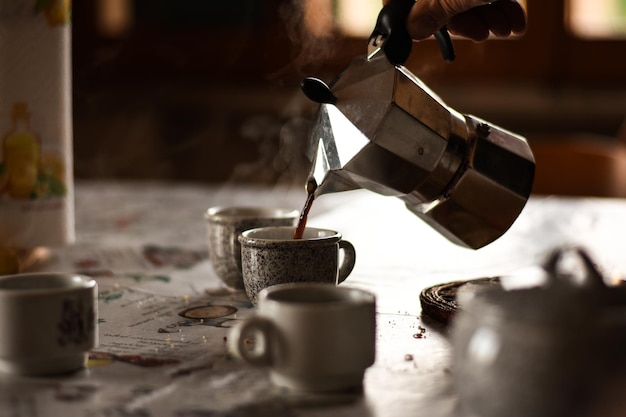 Nahaufnahme einer Kaffeetasse