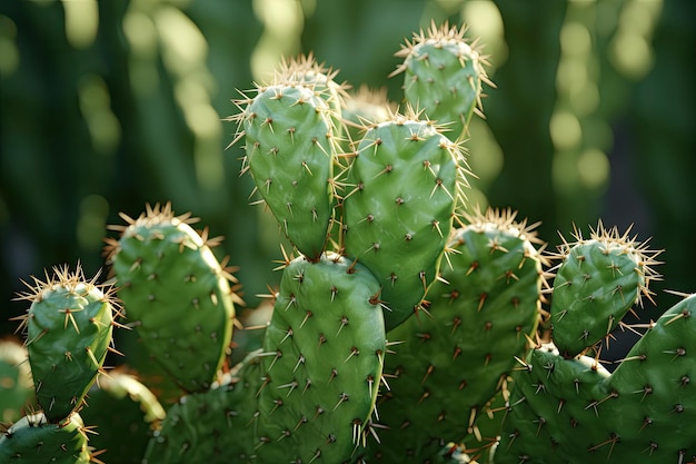 Nahaufnahme einer Kaktuspflanze, KI-generiert