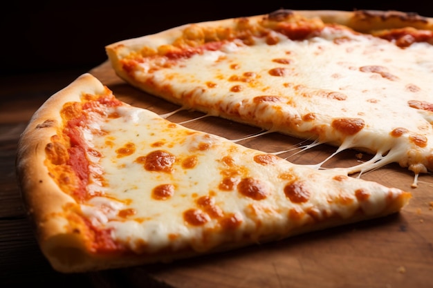 Nahaufnahme einer leckeren Pizza Generative KI