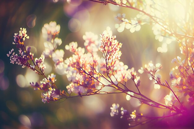 Foto nahaufnahme einer schönen frühlings-hintergrund-landschaft