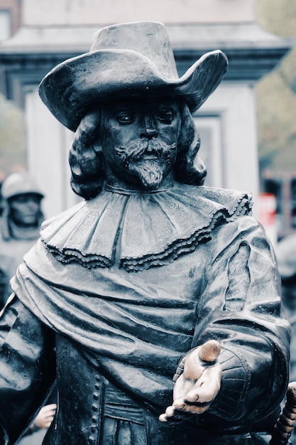 Foto nahaufnahme einer statue in der stadt