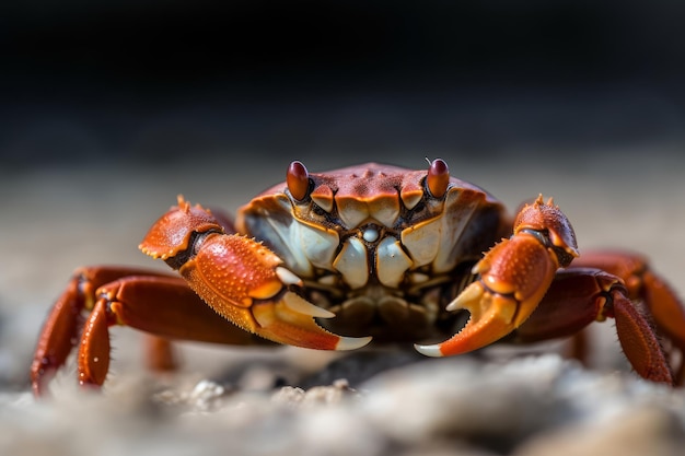 Nahaufnahme einer Strandkrabbe