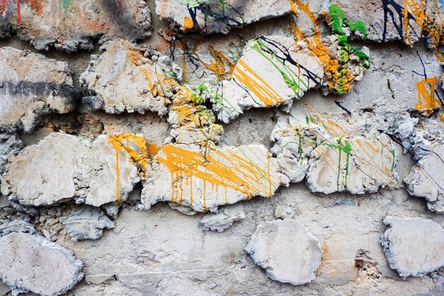 Foto nahaufnahme einer verwitterten mauer