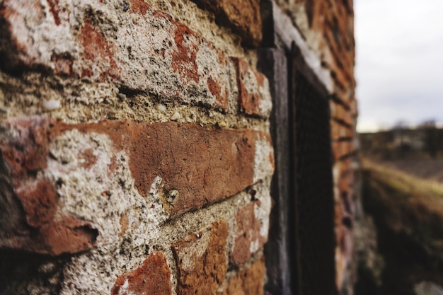 Foto nahaufnahme einer verwitterten mauer