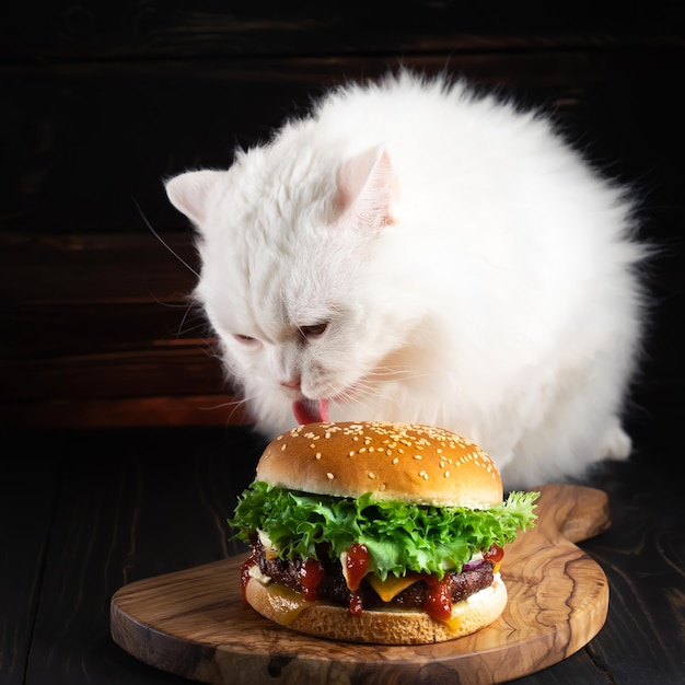 Nahaufnahme einer weißen Katze