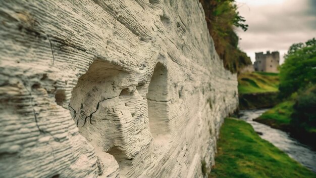 Nahaufnahme einer weißen Steinmauer ein guter Hintergrund