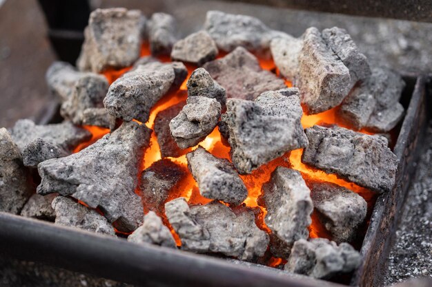 Nahaufnahme eines brennenden Feuers