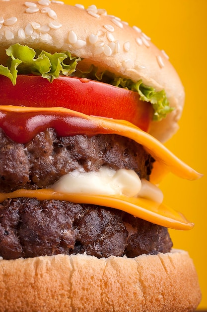 Nahaufnahme eines Burgers