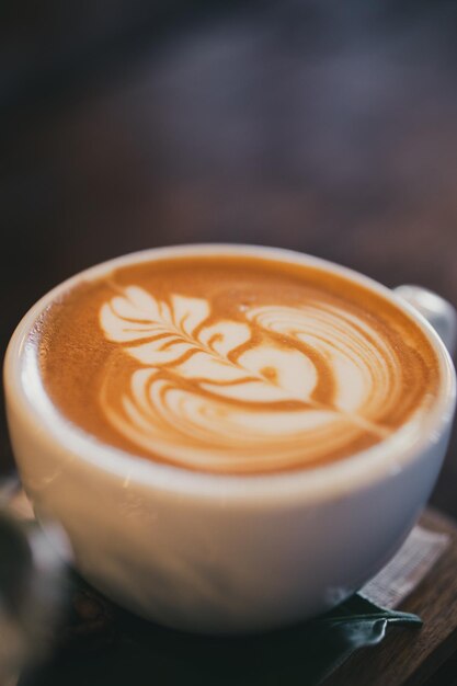 Foto nahaufnahme eines cappuccinos
