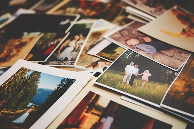 Foto nahaufnahme eines fotoalbumrahmens mit vintage-fotos