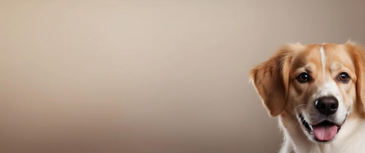 Foto nahaufnahme eines glücklichen golden retrievers mit ausgebreiteter zunge
