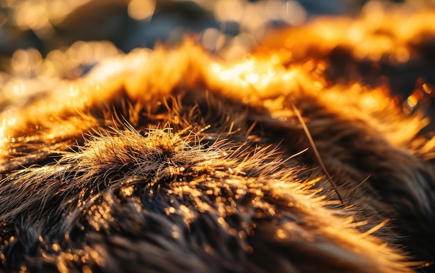 Nahaufnahme eines Grizzly-Bären-Fells